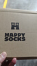Happy Socks女男士秋冬季款情侣纯色系列黑色穿搭袜子运动袜时尚中筒袜子 黑色黄 1双 M 36-40 实拍图