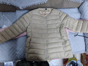 轻薄棉服女保暖内胆短款大码显瘦外套秋冬圆领外套女装 卡其色 4XL 建议125-140斤 实拍图