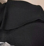 优衣库女装精纺美利奴羊毛罗纹两翻领针织衫/长袖毛衣478337 09 黑色 2XL 实拍图