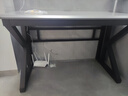 韵他实木电脑桌电竞桌台式书桌简约现代家用卧室写字桌双人办公桌子 栗子灰+黑腿 120*60*75cm【30MM超厚桌面】 实拍图