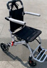 誉邦轮椅折叠超轻便携式老人儿童迷你小简易上飞机旅行代步手推车Q1 1|碳钢双弹簧减震*8寸实心轮【轻巧易携带】 实拍图