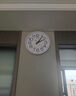 丽声（RHYTHM）表卧室家用表挂墙时钟32cm炫银CMG529XC19简约挂钟超大 实拍图