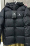 adidas 拒水暖「芯」科技长款保暖鸭绒连帽羽绒服男女阿迪达斯   黑色   L 实拍图