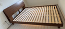 源氏木语全实木床现代简约橡木多功能主卧大床北欧风小户型卧室夜灯双人床 橡木胡桃色低铺1.5*2m无垫 实拍图
