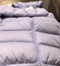优衣库童装男童女童高级轻型羽绒连帽外套帽子可拆卸471377 71 浅蓝紫色 120 实拍图