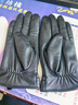 美洲野牛真皮手套男士棉羊皮手套触屏男长款冬季保暖防风骑行新年礼物男 黑色 XL 实拍图