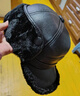 啄木鸟中老年人帽子男冬季加绒加厚保暖爸爸爷爷老人皮帽防风护耳鸭舌帽 黑色【礼盒装】 均码 均码【收藏加购优先发货】 实拍图