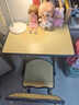 晶霄儿童学习桌椅套装作业课桌子小孩书桌写字桌学校小学生家用可升降 【校园款】双柱课桌+椅 深灰色 实拍图