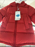 保姆鹅  【风墙】儿童羽绒服宝宝中长款护脸加厚外套保暖童装[NG2664] 中国红 100 实拍图