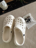 俞兆林（YUZHAOLIN）洞洞鞋男女EVA沙滩鞋凉拖鞋轻盈外穿拖鞋 YG519 白色 38-39 实拍图