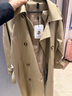 麓格立风衣外套女卡其色装春秋款女士2025新款高个子韩版秋季大衣中长款 高质量卡其色风衣 S 实拍图