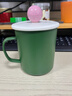 MUJI不锈钢 双层马克杯  水杯 杯子 保温保冷办公室 绿色 490ml 实拍图