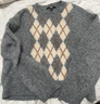 优衣库女装菱格圆领针织衫/毛衣毛衫482645 03 灰色 XL /165/92A 实拍图