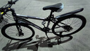 EG7山地自行车成人学生变速越野单车双减震赛车26寸青少年男女 辐条【加厚防滑轮-更安全】黑白 26寸21速【适合：160-180CM】 实拍图
