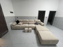 酷比得2025新款现代简约奶油风沙发客厅转角贵妃组合猫抓布艺沙发 3.3米单扶手单位+单位*2+贵+脚踏 (旗舰版云端坐感)微光雪尼尔绒 实拍图