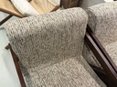 静之予法式中古风理查德单人沙发椅子客厅阳台设计师实木懒人躺椅休闲椅 1沙发椅【理查德颗粒棉麻】特价热卖中 实拍图
