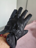 窦驰真皮手套男士女士冬季加绒加厚保暖羊皮手套骑行开车摩托车薄款 羊皮绒里女士 黑色 实拍图