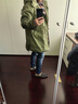 马登工装美式复古M51鱼尾风衣中长款连帽外套男军大衣派克服棉服秋冬 军绿色（版型较为宽松） L 实拍图