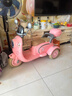 HIMEILI儿童电动摩托车可坐双人遥控三轮车1-6岁男女孩宝宝可驾驶玩具车 粉色双驱+12V升级电+软座+遥控 实拍图