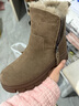 达芙妮雪地靴女冬季加绒加厚保暖短靴东北大棉鞋子 4023608085 棕色 37  实拍图