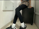 茉寻【Angelababy同款】女款高腰百搭显瘦保暖格雷系灰色打底袜裤 【单条-显瘦黑】踩脚款 均码 超厚绒（适合-5-10℃） 实拍图