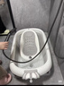 iuu婴儿洗澡盆 可折叠宝宝浴盆大号 洗澡神器躺托浴架新生儿童用品 【北欧灰】+调节感温浴架+脸盆*3 材质：FAD食品级材质检测认证 实拍图