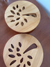 美丽雅隔热垫餐桌 圆形16cm*4片 竹垫隔热耐高温砂锅汤锅茶杯垫 实拍图