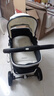 纽贝耳newber婴儿车 婴儿推车 婴儿车0-3岁用折叠可坐可躺带减震 可换向 黑白  遮阳防蚊罩+护脊睡板 实拍图