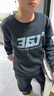 361°儿童卫衣25秋冬男女童3-14岁加绒保暖套头卫衣 黑150 实拍图