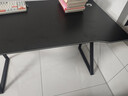 甄严选电脑桌台式电竞桌椅套装组合桌子办公家用桌学习桌书房书桌写字桌 【黑架+黑碳纤纹面】单桌120*70 实拍图