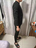 雅鹿男士保暖内衣男加绒加厚套装含羽绒蚕丝防寒加大码秋衣秋裤打底衣 深灰圆领(上衣+裤子套装) XL (109-130斤) 实拍图