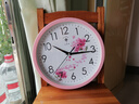 北极星（POLARIS）挂钟 时尚创意客厅钟表 简约石英钟2842粉樱花30cm 实拍图