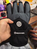 目丸保暖手套男女户外冬天骑行防寒风加绒厚触屏女防水冬季棉滑雪手套 4#雪花圆标黑色（拼色男款） 实拍图