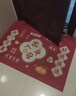 新款入户门垫家用玄关蹭土脚垫子大门口红色喜庆地垫进门防滑地毯 深红-平安喜乐 120*150cm【大门门口热销尺寸】 实拍图