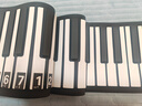特伦斯手卷钢琴便携式88键专业版加厚编曲键盘成人口袋电子钢琴HQA88 88键黑色标准版 实拍图