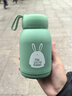 【京东物流送货上门】萌萌兔卡通水杯女牛奶玻璃杯创意便携杯子 绿色萌萌兔 330ml 1只 实拍图