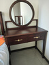新中式乌金木实木梳妆台主卧室小户型简约床头收纳柜古典化妆桌子 梳妆台(带凳子) 88x43.5x140cm【自行安装】 实拍图