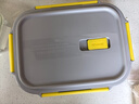 安买柏灵高硼硅耐热玻璃保鲜盒两分格1.05L上班族微波炉饭盒餐盒S1858 实拍图