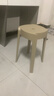 树浩家用塑料加厚凳子可叠放餐椅网红风车餐桌椅子现代简约餐厅书桌用 L.HF升级加强PP材料30cm面-卡其 实拍图