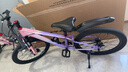凤凰山地自行车男女变速山地车碟刹青少年儿童自行车学生单车 星际 粉紫【单速+辐条轮】 22寸【适合130-170cm】 实拍图
