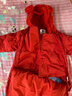 迷你巴拉（minibala）【三防】巴拉羽绒连体衣婴儿衣服宝宝萌趣爬服加厚2025新款 中国红60611-红色小熊 【毛绒帽子更柔软】 90 cm 【充绒量81.9g】 实拍图