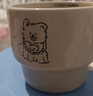 马克杯ins风萨摩叠叠学生牛奶杯可爱大容量喝水杯家用陶瓷杯 咖色小狗摩叠叠杯 实拍图