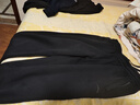 安踏男裤运动裤男秋冬季新款针织透气直筒裤子户外休闲跑步长裤卫裤男 （推荐款加绒保暖直筒裤）基础黑 千人购买 M /170 适合120-130斤 实拍图