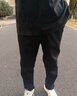 安踏男裤运动裤男秋冬季新款针织透气直筒裤子户外休闲跑步长裤卫裤男 （推荐款加绒保暖直筒裤）基础黑 千人购买 L /175 适合130-150斤 实拍图