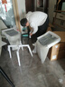 芝华仕（CHEERS）岩板餐桌新款家用小户型客厅饭桌现代简约芝华士CT90白1.2m带4椅 实拍图