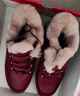 足力健【跨晚同款】老人鞋雪地靴加厚棉鞋羊毛鞋2296303D 女/雅致红 39 实拍图