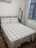 双鹤亚麻凉席三件套空调软席单人双人儿童席子学生宿舍宝宝空调席双面可机 E 经典方格（纯麻） 1.5米床 (实发 160cm*210cm ） 实拍图