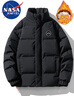 NASA MARVEL羽绒服男冬季外套加厚保暖面包服立领百搭休闲情侣装黑色 S 实拍图