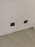 NVC雷士电工 开关插座  二开双控86型暗装墙壁开关面板 N25雾感灰 实拍图