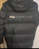 斐乐（FILA）女子长款羽绒服冬季90%鹅绒长袖保暖连帽运动过膝开衫外套上衣 深黑-BK L 实拍图